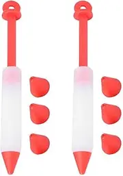 UPKOCH Jam Decorating Pens Set Cake Decorating Supplies Baking Pens with Silicone Nozzles Easy to Assemble Clean