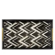 L'Objet Deco Noir Rectangular Tray, Large
