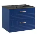 Modway Daybreak 24" Rubberwood MDF Particleboard Bathroom Vanity in Blue/Black