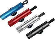 Protexor Safety Hammer & Seatbelt Cutter, 2 in 1 Car Window Breaker Seatbelt Cutter Glass Window Breaker Under Water, Life Hammer Car Emergency Escape Tool Keychain and Seatbelt Cutter(4pcs Set)