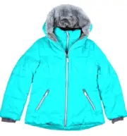 GERRY POLYFILL JACKET FAUX FUR TRIM WITH REVERSIBLE BEANIE (CAPRI, M-10/12) NWT