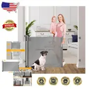 Retractable Mesh Baby Gate for Pets - Indoor/Outdoor 60” Wide Safety Barrier