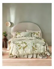 [Linen House] Indy Cotton Sits Quilted in Eucalyptus