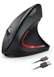 TECKNET Ergonomic Mouse 4800 DPI Wireless Vertical Mouse with 5 Adjustable DP...
