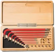 SILCA HX-ONE Home Allen Key Set | L - Wrench Tool KIT | Texture Coated Red