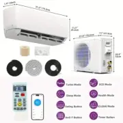 12000 BTU Mini Split Air Conditioner Heat Pump System Ductless 19 SEER2 115V AC