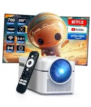Ultra Short Throw Projector with 4k Support, Smart Projector with Wifi