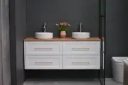 Lily Hampton Shaker Style Bathroom Vanity Cabinet 1500mm Double Wall Hung