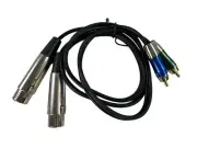 Seismic Audio HH0930-1 Dual XLR To Dual RCA Audio Cable Adapter - 3 Feet #b