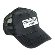 Gretsch Trucker Hat Black Mesh with Vintage 1883 Logo Patch