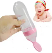 [JB] 5-10PCS Baby Silicone Feeding With Spoon Feeder Food Rice Bottle