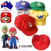 Super-Mario Bros Hat Mario Luigi Wario Waluigi Cap Costume Cosplay Outfit Hat AU