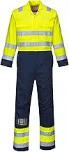 Portwest Hi-Vis Anti-Static Bizflame Pro Coverall BIZ7, Yellow/Navy