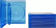 (5) Quad Blu-Ray Replacement Cases Standard Empty Boxes 4 Disc 21mm #BR4R21BL