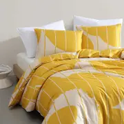 Marimekko Vesi Unikko Cotton Sateen Floral Duvet Cover Set, King