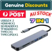 7 in 1 Type-C Docking Station USB3.0,HDMI 4K, SD Reader, TF Reader,Type C,PD100w