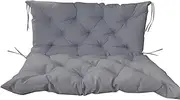 Waterproof Outdoor Cushions for 2 3 Seater Recliners Backrest and Straps Included Indoor Garden Porch Patio Swing Furniture Replacement Pads Grey 120 * 100 * 10cm