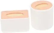 1set Dollhouse Tissue Box Paper Towel Decoration Miniature Tissue Container Decor Miniature Tissue Boxes Crafts Miniature Tissue Holder Ornament Miniature House Crafts Pink 2pcs