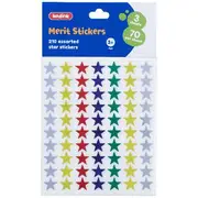 Kadink Merit Stickers 210 Pack Assorted Stars