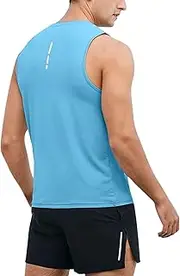 [Generic] Knit Top Color Round Neck Sweat Outdoor Running Basketball Training Loose Breathable Tank Lose Men Shirts