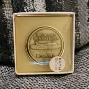 CARNIVAL Sensation Cruise Ship COIN/TOKEN Collectible Paperweight 100% Pewter