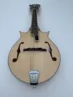 Hand Carved Two Point Mandolin, Solid Spruce Top Solid Flame Maple Body,