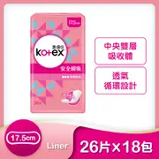 【Kotex 靠得住】安全瞬吸護墊 加長無香17.5cm 26片x2包x9串/箱