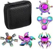 5PCS Metal Fidget Spinner for Kids and Adults, Steel Hand Spinner Desk Toys, Anti-Anxiety Stress Relief Toys, Party Favours (5)