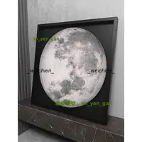 在飛比找蝦皮購物優惠-【廠家直銷】圓形相框 月球拼圖框1000eeboo立體實木地