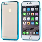iPHONE 6 6S PLUS PREMIUM ULTRA SLIM BLUE TRANSPARENT SILICONE GEL TPU CASE COVER