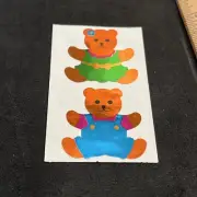 Lot Of 3 Vintage Hambly Mylar TEDDY BEAR Stickers -