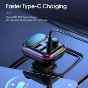 QC 3.0 Dual USB Charger Car Bluetooth 5.0 FM Transmitter MP3 S6V1 New S7F9