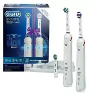 Oral-B Smart 5 5000 Electric Toothbrush with White Dual Handle new