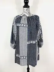 NEW Shona Joy Meridian Navy White Off The Shoulder Balloon Sleeve Mini Dress 6 S