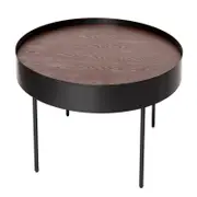 SK Designer Living | Lunar Round Coffee Table | Black & Walnut