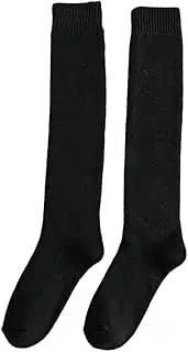 NC 2 Pcs Mens Knee High Long Socks Thick Warm One Size,High-Tube Cotton Breathable Soft Sock for Winter Male Unisex Sports