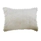 Lumbar Cushion Cover Ivory Set of 2, Couch Decor Cotton - Cozy Crochet