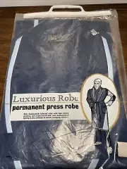 NEW After Hours by Diplomat Luxurious Robe Navy Blue with Belt Size Medium