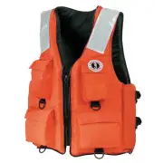 MUSTANG 4-POCKET FLOTATION VEST LARGE ORANGE