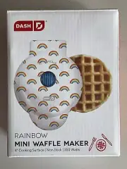 Dash Mini Waffle / Chaffles Maker - Brand New, Rainbow Color Brand New In Box