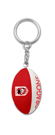 St George Illawarra Dragons NRL Ball Design Keyring