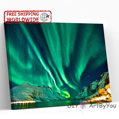 Northern Sky Paint By Numbers Canvas Art Draw Artist Painting Oil Kit Home Decor