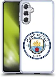 Head Case Designs Officially Licensed Manchester City Man City FC Plain Full Colour Badge Gel Case [Military Grade Protection] Compatible with Samsung Galaxy M54 5G