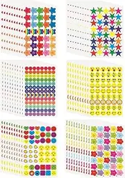3270PCS Smile Face Stickers Star Stickers, Teacher Motivational Stickers for Kids Reward Stickers Students Reward Chart Behavior Labels (60 Sheets)