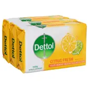 Dettol Citrus Fresh Bar Soap 100g X 3