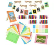 105Pcs 7 Inch Colorful Paper Photo Frames Set for 5"x7" Photo