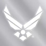 White Air Force Wings Front Static Cling