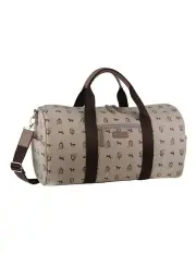 [PIERRE CARDIN] Leather Art Design Duffle Bag in Beige