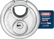 ABUS Diskus 25/70 Padlock - Weatherproof - Includes 5 Keys - with Precise Reversible Key System - ABUS Security Level 8 - Silver