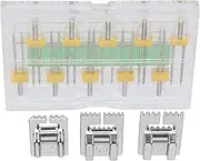 Twin Needles for Sewing Machine, Double Needle Twin Needles Presser Foot Multi Sizes Mixed Household Sewing Machine Tools Sewing Machine Needles with Plastic Box for Sewing Machine